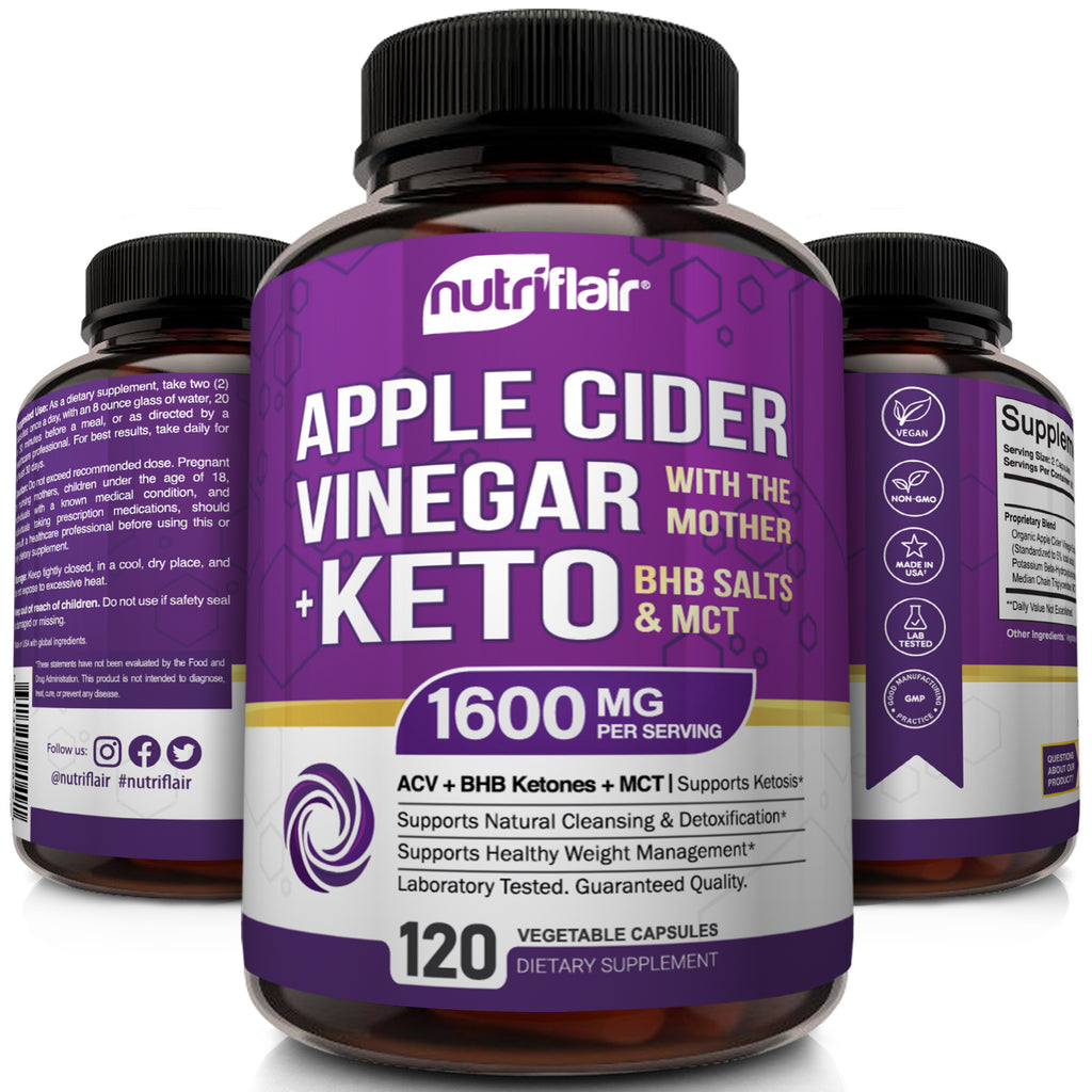 Apple Cider Vinegar Plus Keto BHB Supplement From NutriFlair