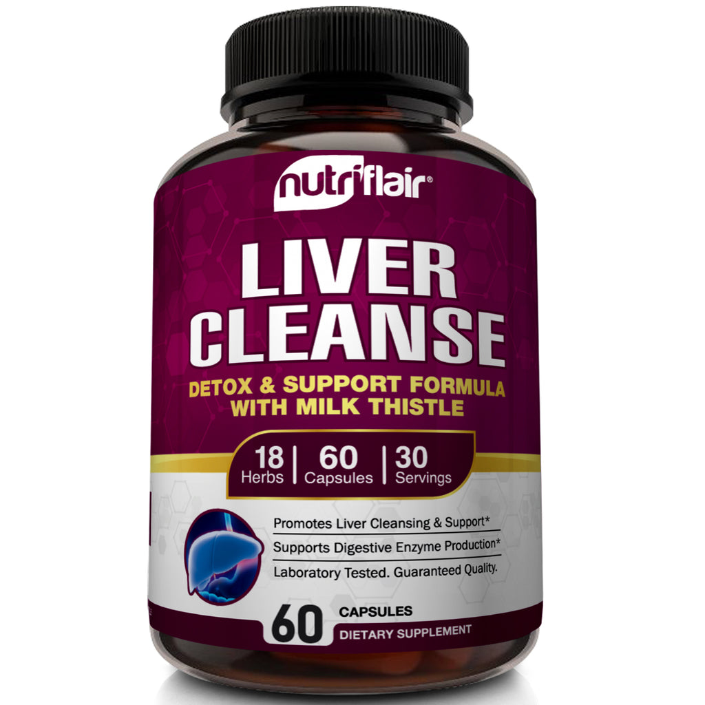 Liver Cleanse Detox & Support Formula with Milk Thistle - 60 capsules