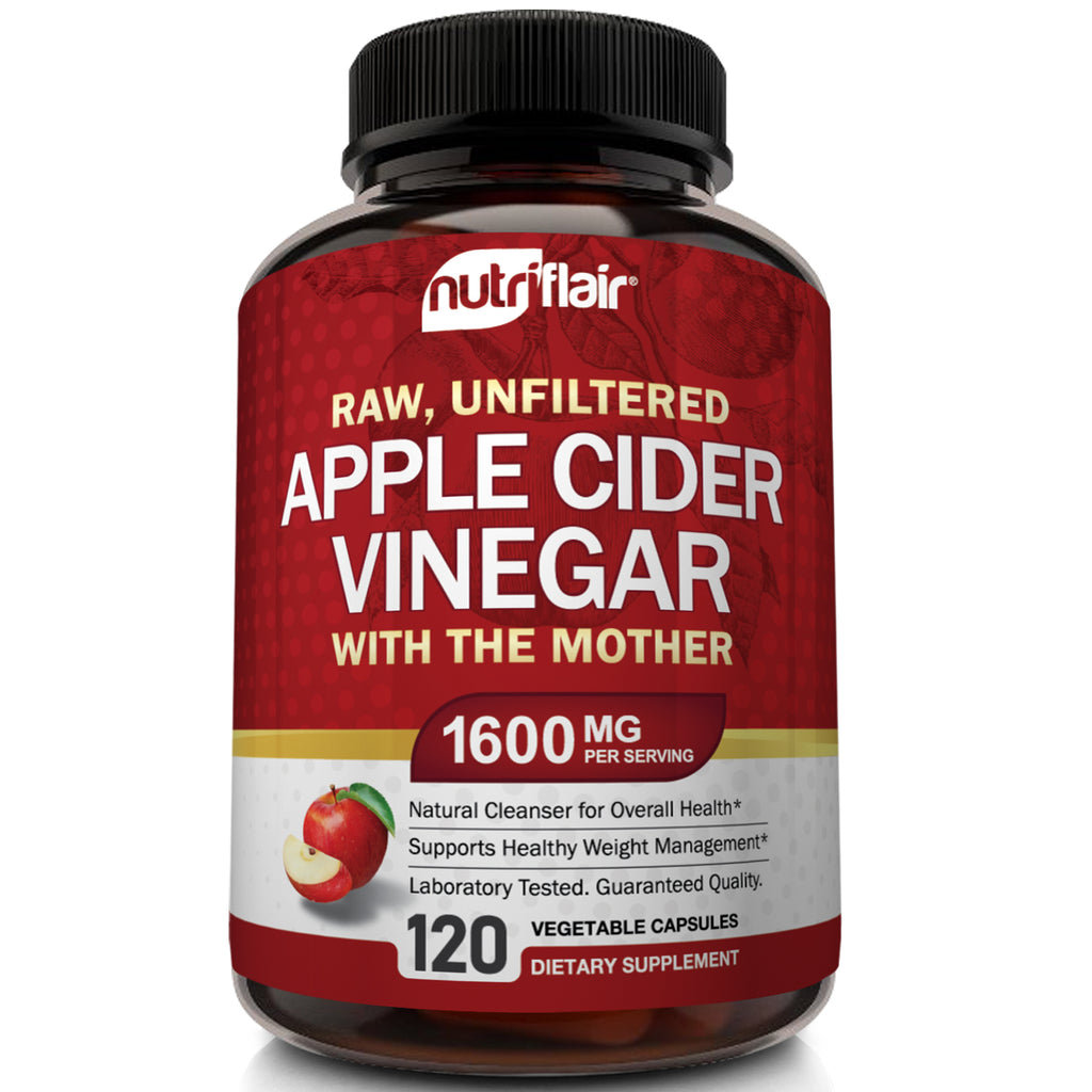 Apple Cider Vinegar with the Mother 1600mg - 120 Capsules