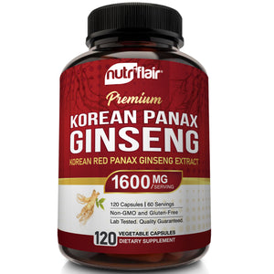 Korean Red Panax Ginseng 1600mg - 120 Capsules