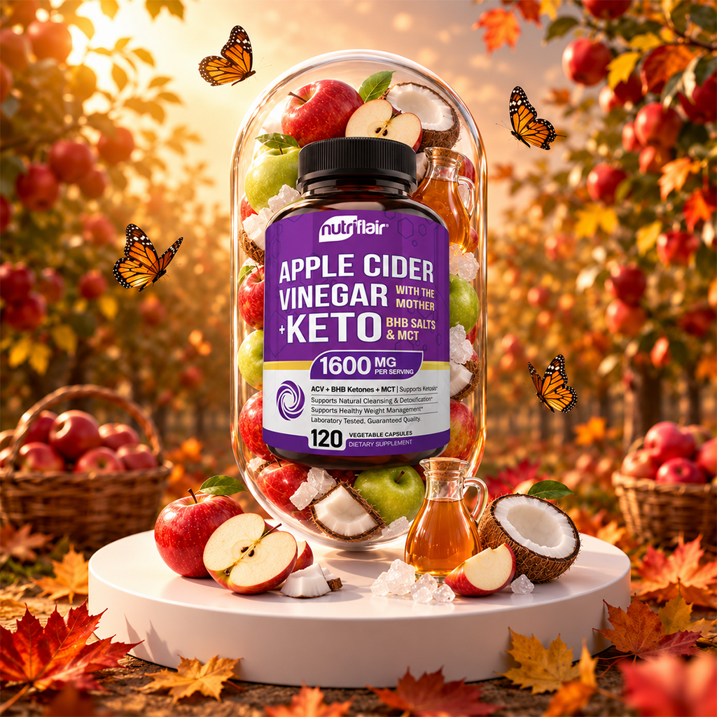 ACV with the Mother & Keto Diet Pills BHB Salts 1600mg - 120 Capsules