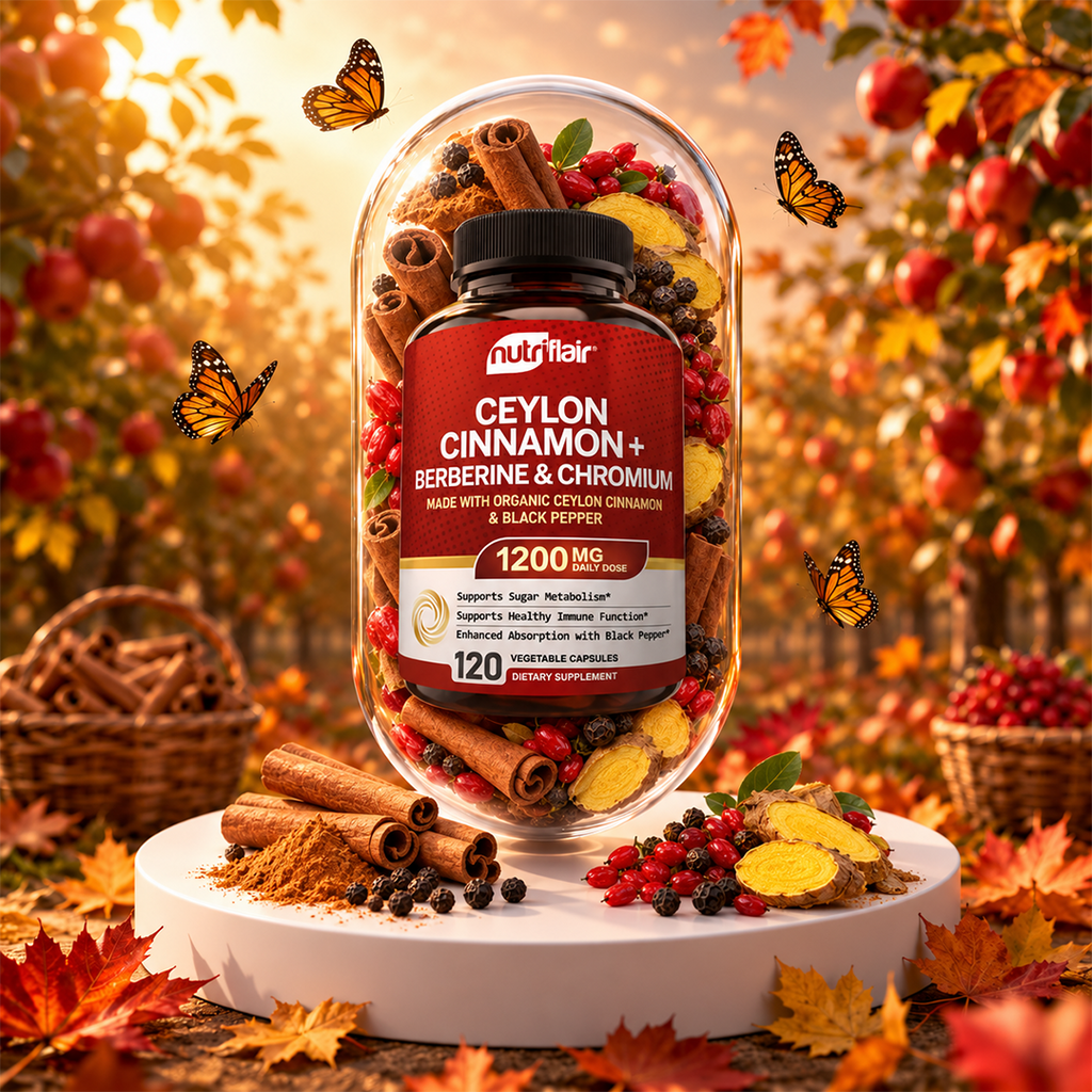 Ceylon Cinnamon + Berberine and Chromium - 120 Capsules