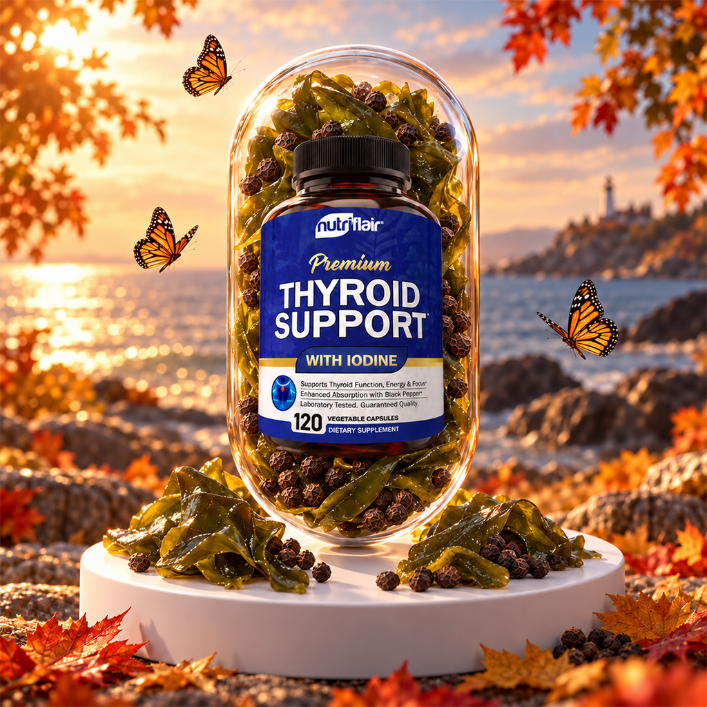 Thyroid Support with Iodine and BioPerine - 120 Capsules