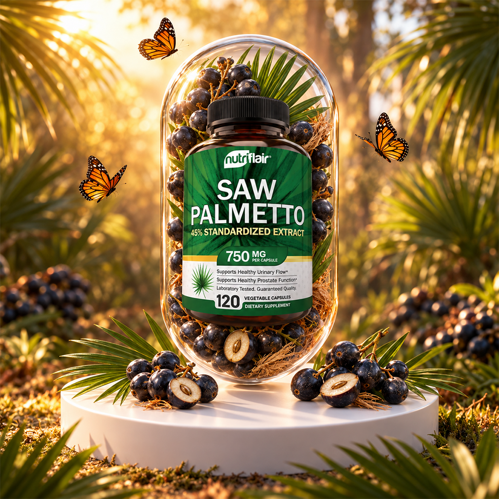 Premium Saw Palmetto Berry Extract 750mg - 120 Capsules