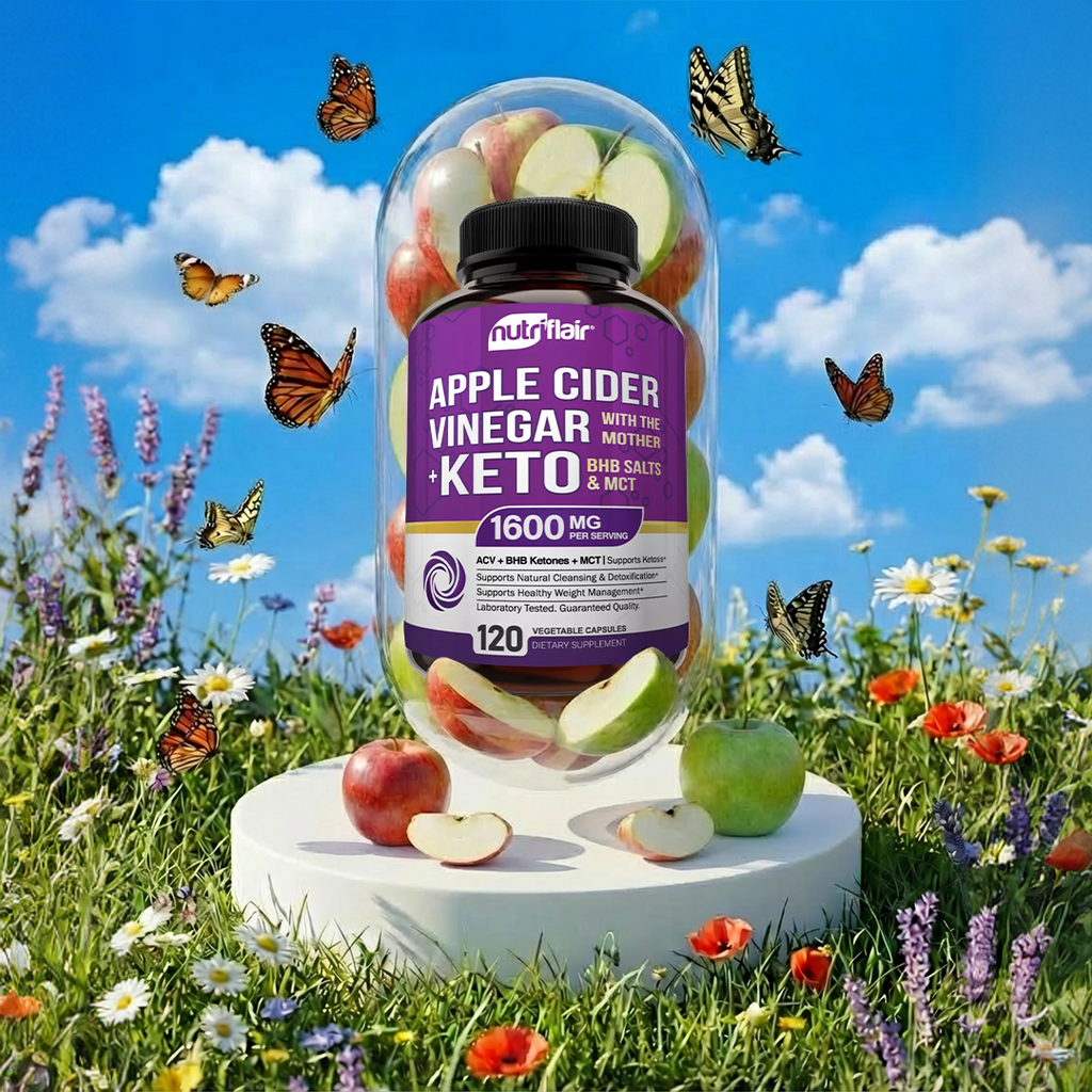 ACV with the Mother & Keto Diet Pills BHB Salts 1600mg - 120 Capsules