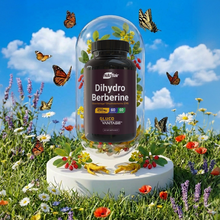 NutriFlair DihydroBerberine 250mg supplement bottle with 60 vegan capsules for daily wellness