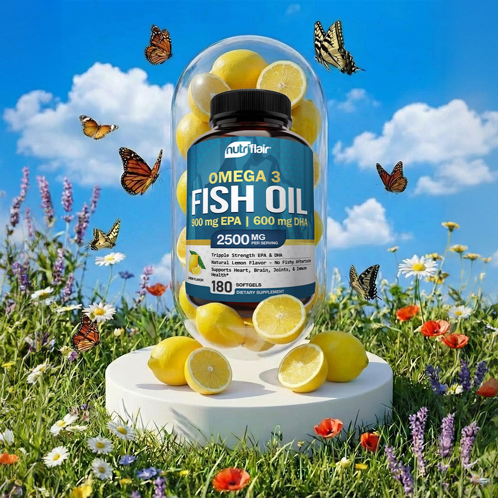 Premium Omega 3 Fish Oil Supplement - 180 Softgels