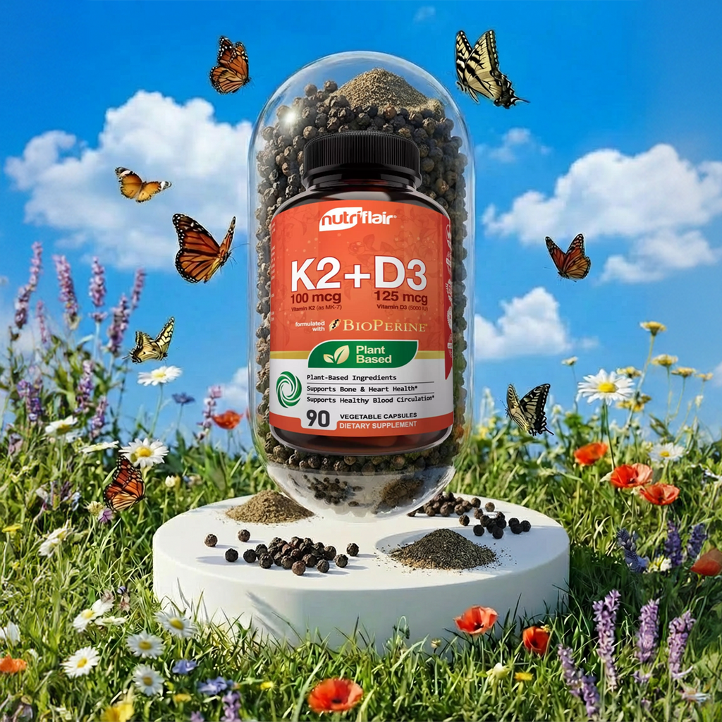 Plant-Based Vitamin K2 + D3 - 90 Capsules
