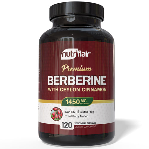 Berberine and Ceylon Cinnamon 1450mg - 120 Capsules