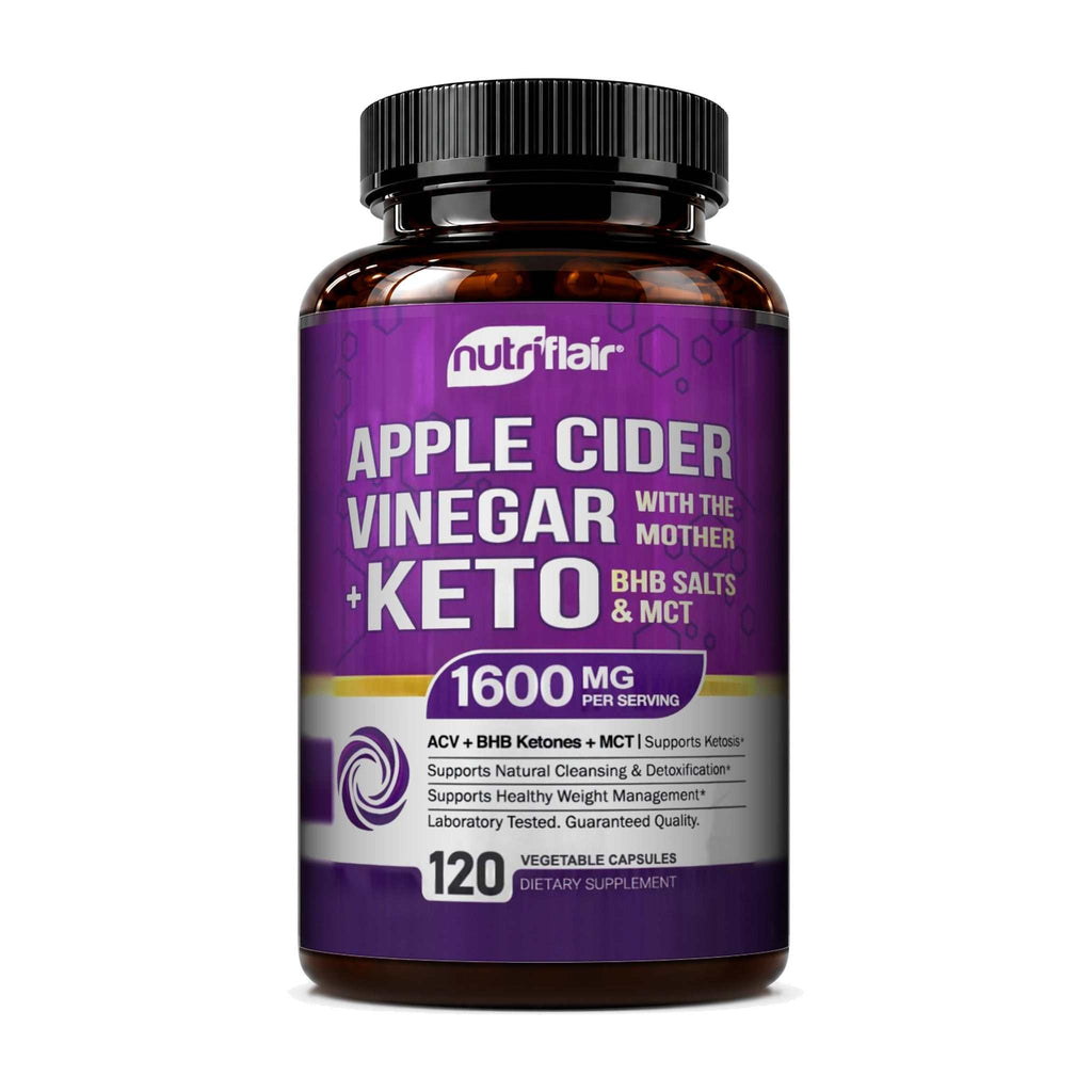 ACV with the Mother & Keto Diet Pills BHB Salts 1600mg - 120 Capsules