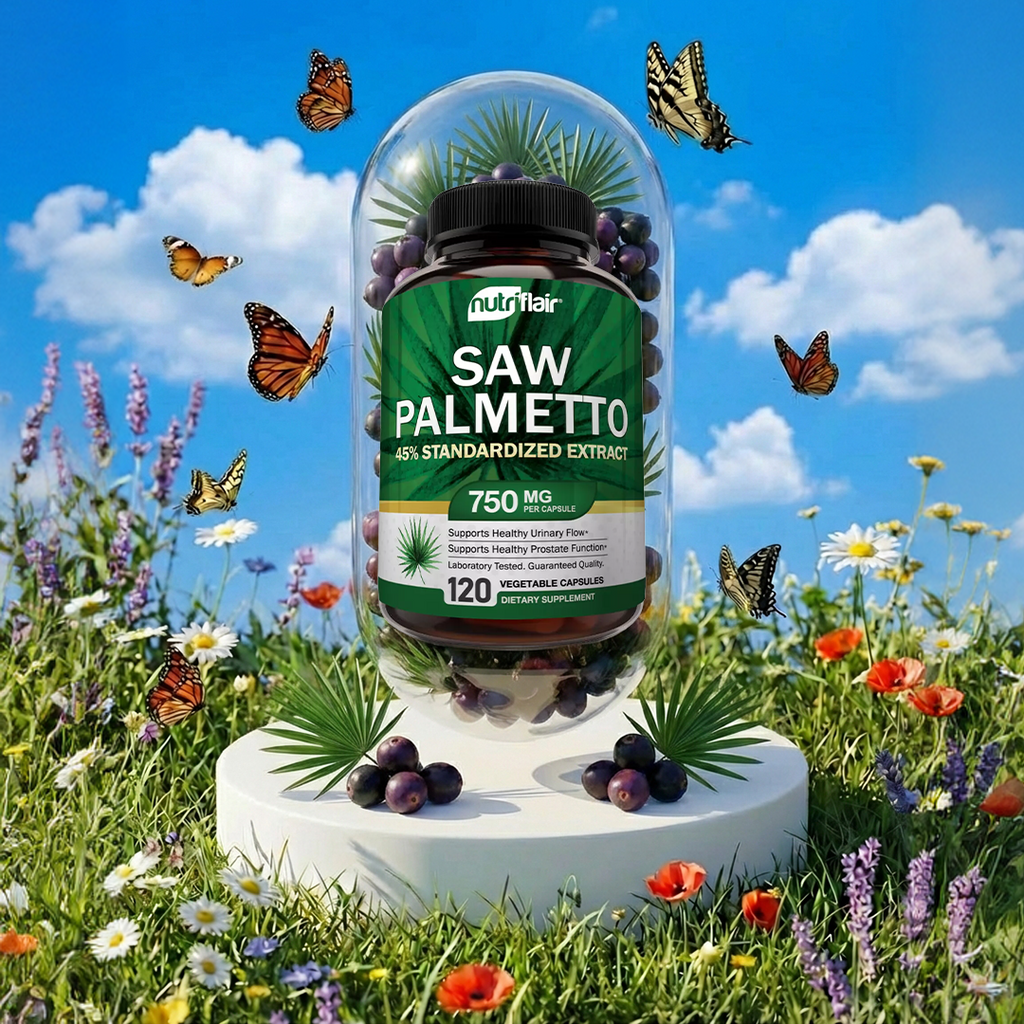 Premium Saw Palmetto Berry Extract 750mg - 120 Capsules