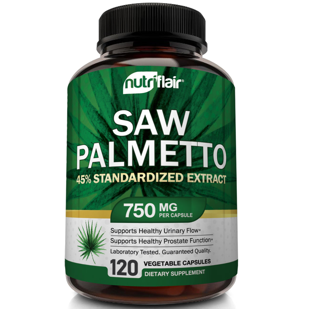 Premium Saw Palmetto Berry Extract 750mg - 120 Capsules