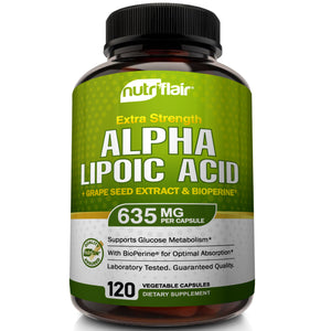 Alpha Lipoic Acid - 120 Capsules - NutriFlair