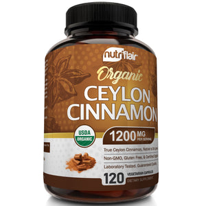 Organic Ceylon Cinnamon 1200mg - NutriFlair