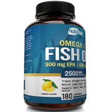 Premium Omega 3 Fish Oil Supplement - 180 Softgels - NutriFlair