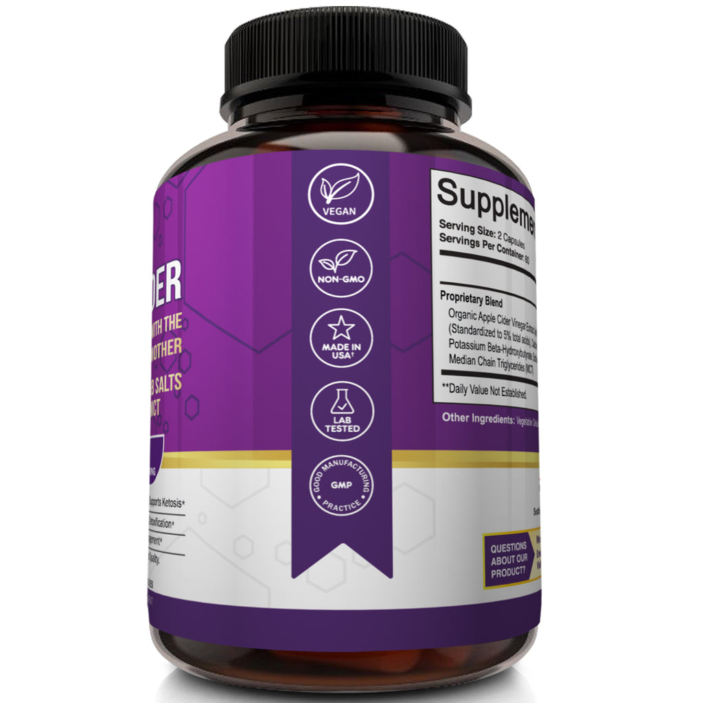 Apple Cider Vinegar plus Keto BHB Supplement From NutriFlair