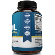 Premium Omega 3 Fish Oil Supplement - 180 Softgels - NutriFlair