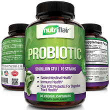 Probiotics Supplement 50 Billion CFUs - 30 capsules - NutriFlair